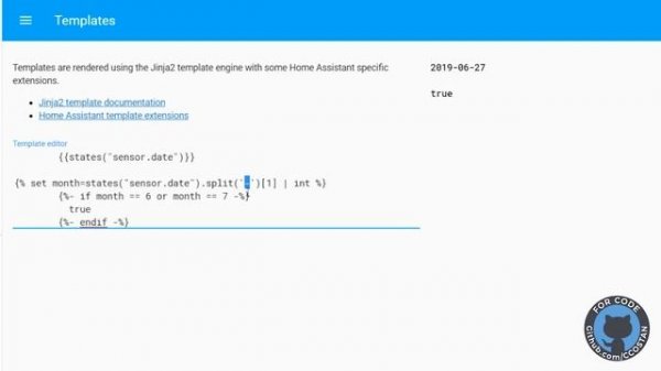 Home Assistant Templates using Jinja