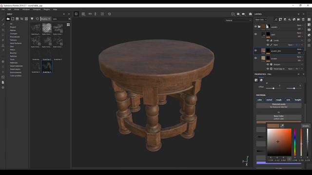 Wooden Round Table Texturing Tutorial Trailer смотреть онлайн