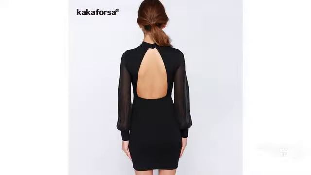 Покупки Одежды с AliExpress - Роскошное платье с открытой спиной смотреть онлайн