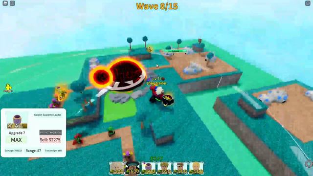Roblox All Star Tower Defense 6 Star Level 80 Golden Frieza (+Orb) Showcase! смотреть онлайн