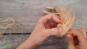 Волосы из пряжи для текстильной куклы