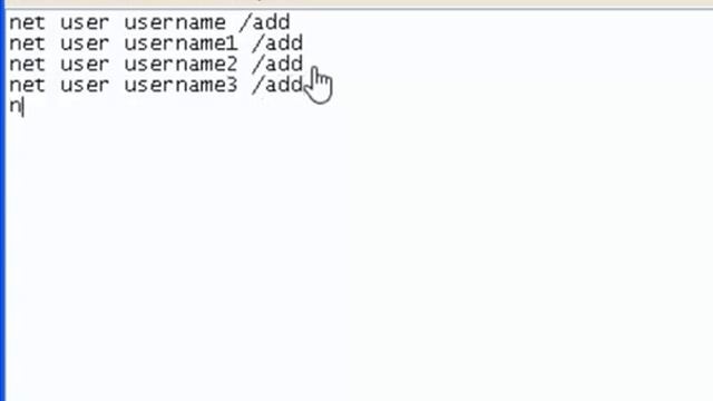 how to create multiple users using cmd
