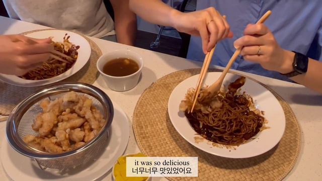 [jam vlog] What I eat in a week | Korean style Chinese food and Banana pudding 🍌 смотреть онлайн