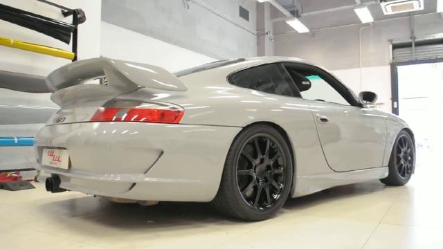 Gloss Tele Gray Porsche 996 GT3 by Wrap Workz Hong Kong LOUD Brombacher exhaust startup смотреть онлайн