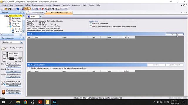 MR-J4 to MR-J3 or MR-J2 parameter converter смотреть онлайн