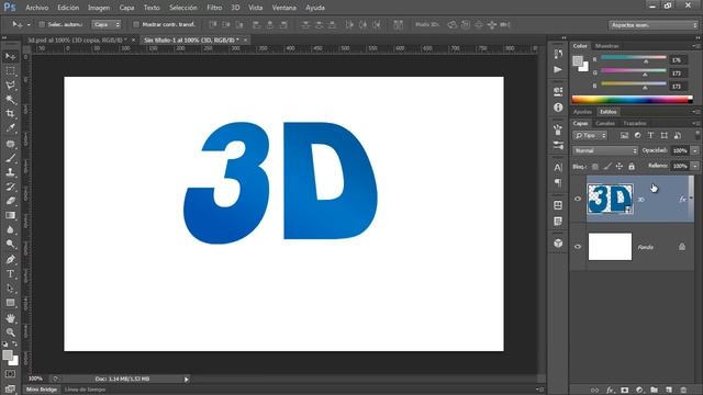 Efecto de Texto 3D sin Usar Herramientas 3D con Photoshop смотреть онлайн