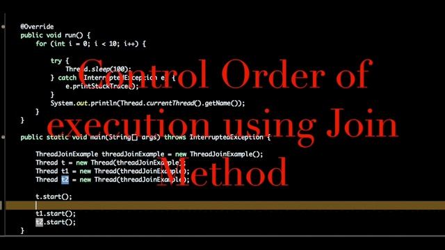 java mulithreading tutorial thread join example смотреть онлайн
