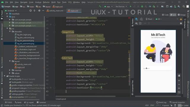 Modern Learning App UI Design in Android Studio | Part-2 | UiUX Tutorial смотреть онлайн