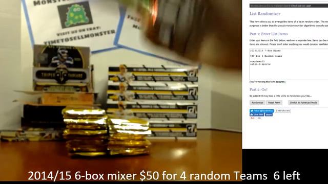 2014 6-Box Mixer + 2016 Donruss 6-Box Break 8/9/16 смотреть онлайн