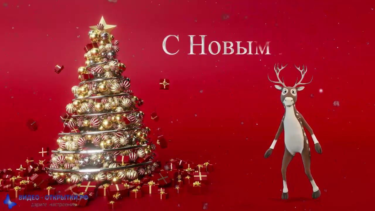 Поздравление с наступающим Новым годом 2023, от оленя! смотреть онлайн
