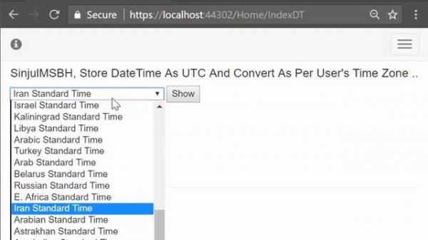 Store DateTime As UTC And Convert