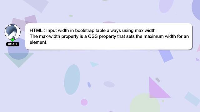 HTML : Input width in bootstrap table always using max width смотреть онлайн