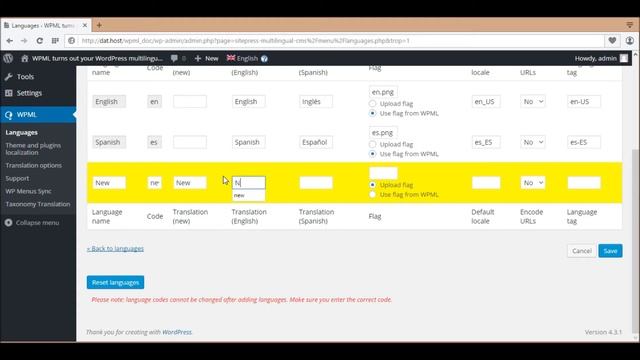 Add a Custom Language in WPML смотреть онлайн