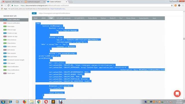 OneSignal API : Send Web Push Notification via API смотреть онлайн