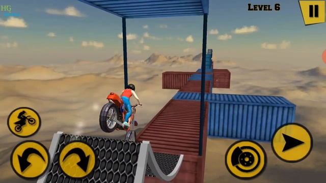 Crazy Bike Stunt Race 3D # 1 - Android iOS Gameplay -Level 1-9 смотреть онлайн