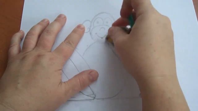 Как нарисовать обезьянку. смотреть онлайн