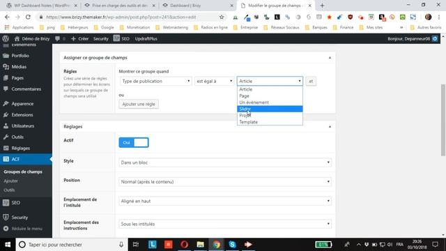 WordPress : créer et paramétrer un groupe de champs personnalisés avec ACF (Advanced Custom Fields) смотреть онлайн