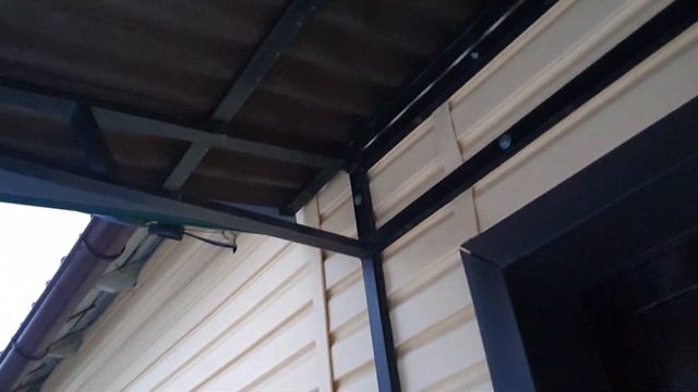 Козырек на дом односкатный со сливом. смотреть онлайн
