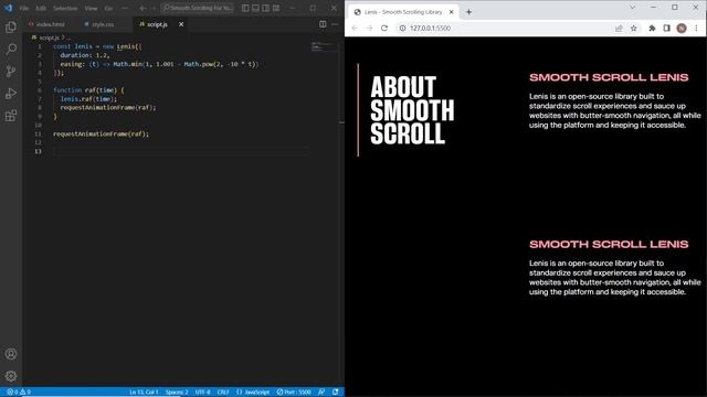 Smooth Scrolling For Your Website - Lenis GSAP Animation ScrollTrigger