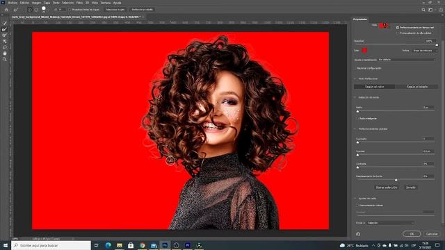 Quitar fondo a modelo con rizos en Photoshop 21 смотреть онлайн