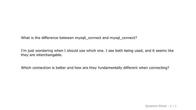 MySQL : What is the difference between mysqli_connect and mysql_connect? смотреть онлайн