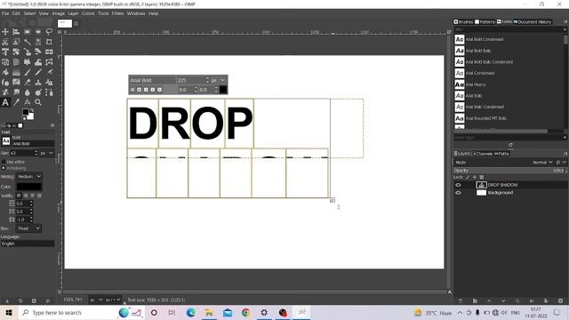 Adding DROP SHADOW to TEXT in GIMP смотреть онлайн