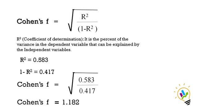 How to find Effect Size in Regression Analysis? Cohen's f Effect Size formula смотреть онлайн