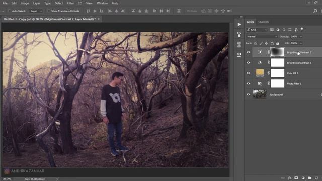 Photoshop CC Tutorial Color Effect - Fantasy Light Forest смотреть онлайн