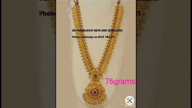 Bridal jewellery collections//gold long haram designs collections with weight//long chain designs смотреть онлайн