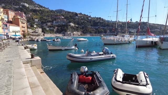 France Travel, Villefranche Sur Mer, French Riviera - Live Walking Tour 4K Video.