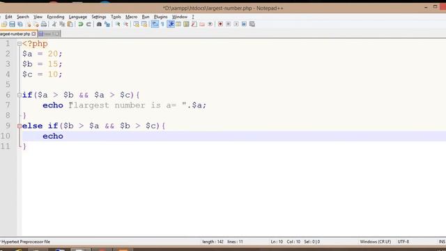 PHP : Largest number among three numbers in PHP. смотреть онлайн