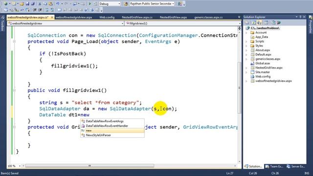 Nested Grid View in asp.net 4.0 смотреть онлайн