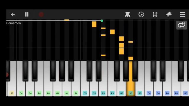 Doraemon Theme song/ Mobile Piano Tutorial by Vikas Creation смотреть онлайн
