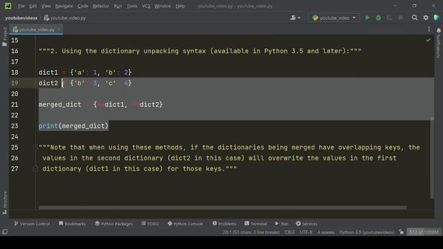"Python Dictionary Merging: One-Liner!" смотреть онлайн