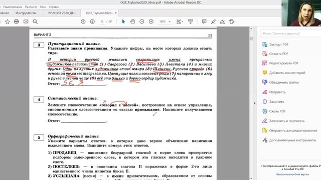 Разбор 2 варианта учебника И.Цыбулько для подготовки к ОГЭ по русскому языку смотреть онлайн