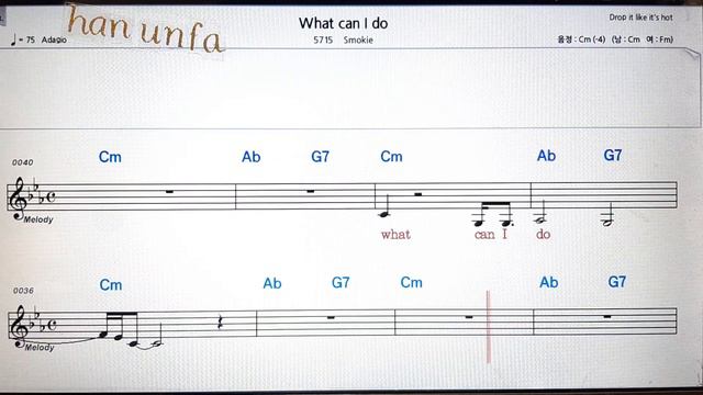 What can I do/Smokie💋노래방 반주*기타 코드 악보*가라오케💖Karaoke*Sheet Music*Chord*MR смотреть онлайн