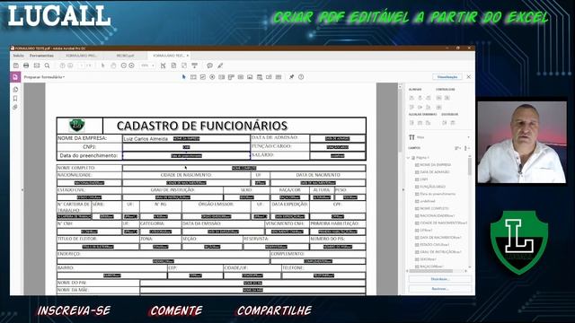 Como Criar PDF Editável usando excel смотреть онлайн