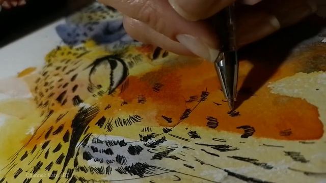 РИСУЮ сову - Owl | акварель + ручка смотреть онлайн
