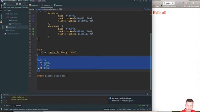 SASS intro | S01E18 | loops: @each смотреть онлайн