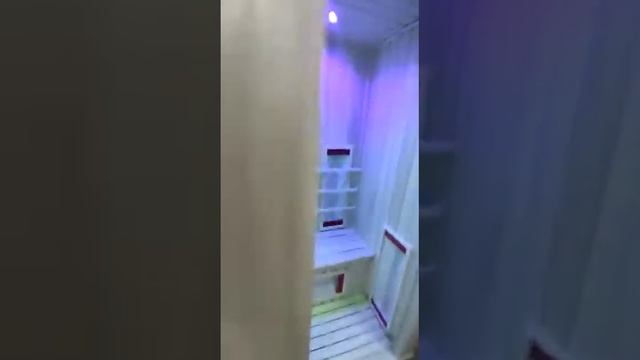 ИК-сауна без двери ( под дверь-купе). смотреть онлайн