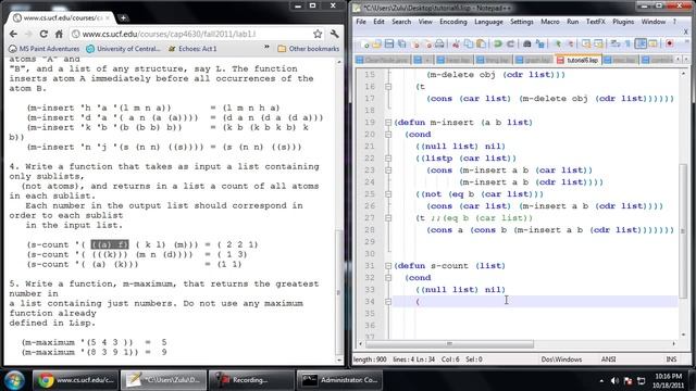 Common Lisp Tutorial - (7) Assignment 1 Wrap-Up смотреть онлайн
