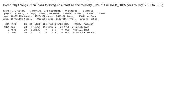 Java memory usage ballooning to all RAM when running Minecraft Server смотреть онлайн