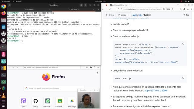 NodeJS 01 Instalacion Ubuntu GNU Linux смотреть онлайн