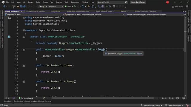 Export To Excel - ASP.NET Core