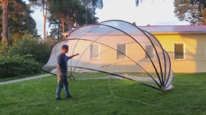 Сборка купола Летотент на грунте