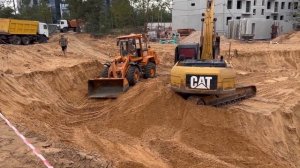 устройство котлована под многоэтажный дом / земляные работы