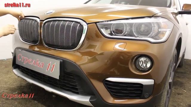 Защита радиатора PREMIUM BMW X1 II (F48) 2015-2017г.в. (Черный) - strelka11.ru смотреть онлайн