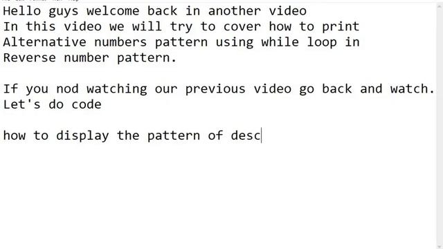 Reverse number pattern in Python | Python Pattern Example смотреть онлайн