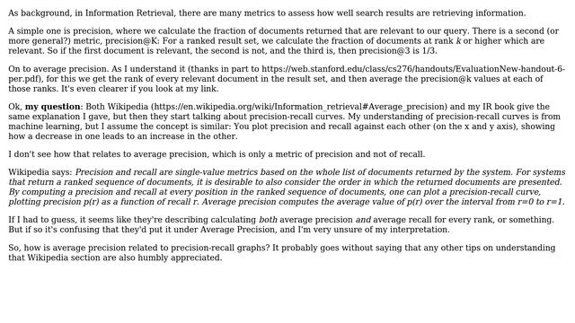 How is average precision related to the precision-recall curve? смотреть онлайн