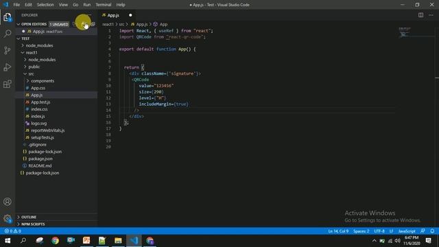 QR Code in React смотреть онлайн